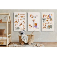 Pictură ArtShop Cute Animals Triptych 60x90cm (SET424-XL-L)