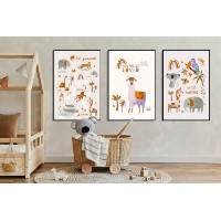 Pictură ArtShop Cute Animals Triptych 40x60cm (SET424-M-L)