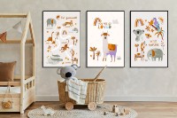 Pictură ArtShop Cute Animals Triptych 60x90cm (SET424-MM-L)