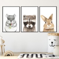 Картина ArtShop Cute Animals Triptych 60x90cm (SET547-MM-L)