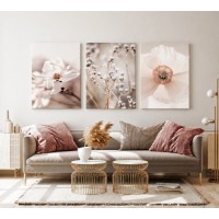 Pictură ArtShop Delicate Flower Arrangement Triptych 40x60cm (SET319-XL)