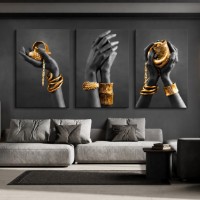 Pictură ArtShop Gold Jewelry Triptych 40x60cm (SET452-XL)