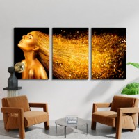 Pictură ArtShop Golden Girl Triptych 30x45cm (SET573)