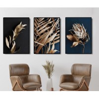 Pictură ArtShop Golden Leaves Triptych 60x90cm (SET332-MM-L)