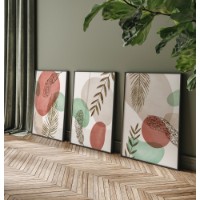 Pictură ArtShop Leaves in Boho Style Triptych 30x45cm (SET358-L)