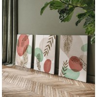Pictură ArtShop Leaves in Boho Style Triptych 30x45cm (SET358)
