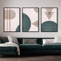 Pictură ArtShop Lines & Triangles Triptych 30x45cm (SET376-M)