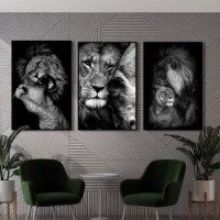 Pictură ArtShop Lions Triptych 40x60cm (SET460-M-PL)