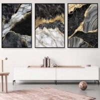 Картина ArtShop Marble with Gold Elements Triptych 60x90cm (SET263-MM-L)