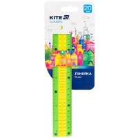 Riglă Kite Classic 20cm Green/Yellow (K-1268-3) imaginea #2 — magazin online Desire.md