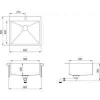 Chiuvetă de bucătărie Aquasanita Helika Aira Air100N-T (Graphite) imaginea #2 — magazin online Desire.md