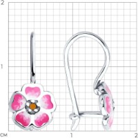 Cercei SOLOVOV JEWELRY 94-120-02167-1 1,04g imaginea #3 — magazin online Desire.md