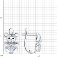 Cercei SOLOVOV JEWELRY 94-120-02321-1 2,89g imaginea #3 — magazin online Desire.md