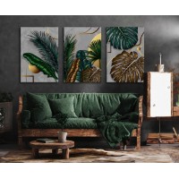 Pictură ArtShop Tropical Leaves Triptych 30x45cm (SET445)