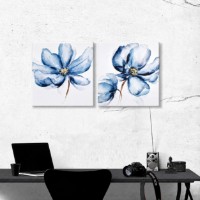 Pictură ArtShop Blue Flowers Diptych 40x40cm (SET239)