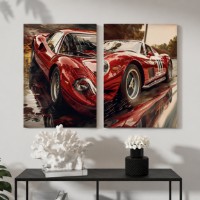 Картина ArtShop Retro Red Car Diptych 30x45cm (SET588)