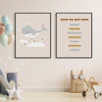 Картина ArtShop The Whale & The Days of The Week Diptych 60x90cm (SET414-LL-L)