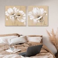 Картина ArtShop White Flowers Diptych 80x80cm (SET221-XL-L)