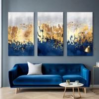 Pictură ArtShop Gold & Blue Abstraction 40x60cm (SET454-XL)