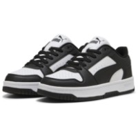 Ghete pentru copii Puma Rebound Slam Lo Jr Puma White/Black, s.37.5 imaginea #1 — magazin online Desire.md