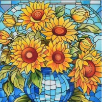 Mozaic cu diamante Strateg Ваза солнечного настроения  30x30cm (57353)