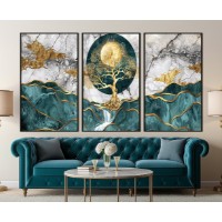 Pictură ArtShop Tree and Golden Moon 60x90cm (SET575-MM-L)