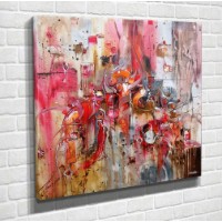 Pictură ArtShop Retro Red Abstraction 60x60cm (PA4-L-PL)