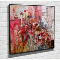 Pictură ArtShop Retro Red Abstraction 100x100cm (PA4)