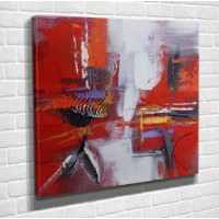 Pictură ArtShop Red Floral Abstract 40x40cm (PA11-XL-PL)