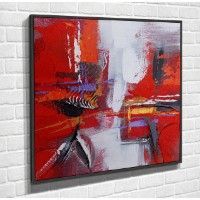 Pictură ArtShop Red Floral Abstract 80x80cm (PA11-M-L)