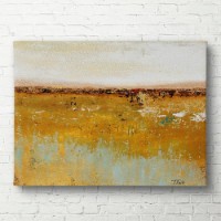 Pictură ArtShop Wood Texture Blue And Yellow 75x50cm (PA22-M-PL)