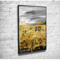 Pictură ArtShop Yellow-Gray Abstraction 50x75cm (PA34-M-L)