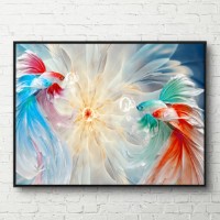 Pictură ArtShop Multicolored Fish 45x30cm (PA35-XL-L)