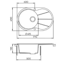 Кухонная мойка Aquasanita Helika Clarus SR101 Graphite фото №2 — интернет-магазин Desire.md