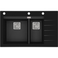 Chiuvetă de bucătărie Aquasanita Helika Delicia GQD150B Black
