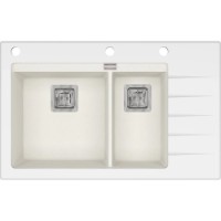 Chiuvetă de bucătărie Aquasanita Helika Delicia GQD150W Alba imaginea #1 — magazin online Desire.md