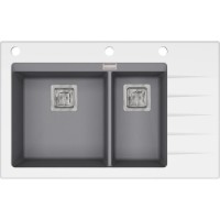 Chiuvetă de bucătărie Aquasanita Helika Delicia GQD150W Alumetallic imaginea #1 — magazin online Desire.md