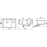 Chiuvetă de bucătărie Aquasanita Helika Delicia SQD150  Blanched almond imaginea #2 — magazin online Desire.md