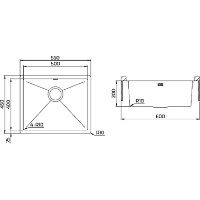 Chiuvetă de bucătărie Aquasanita Helika Dera Der100L Steel imaginea #2 — magazin online Desire.md
