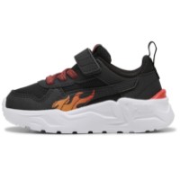 Adidași pentru copii Puma Trinity 2 Sparks Puma Black/Bright Papaya/Red Flash, s.20 imaginea #2 — magazin online Desire.md