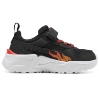Adidași pentru copii Puma Trinity 2 Sparks Puma Black/Bright Papaya/Red Flash, s.22 imaginea #3 — magazin online Desire.md