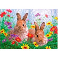 Tablou pe numere PRC Adorable Bunnies 30x40cm (PB6337)