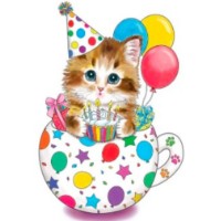 Tablou pe numere PRC Cute Kitten In A Mug 30x40cm (PB6475)
