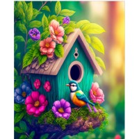 Tablou pe numere PRC Snug Birdhouse 30x40cm (PB5122)
