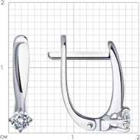 Серьги из белого золота с бриллиантами Casa Bosco 1021834-3 1,8g фото №5 — интернет-магазин Desire.md