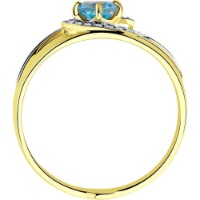 Inel din aur galben cu topaz si zirconiu Casa Bosco 715564-2 1,62g s.17 imaginea #2 — magazin online Desire.md