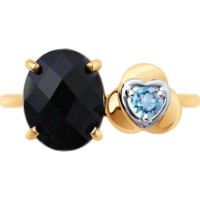 Inel din aur roz cu agat si topaz Casa Bosco 716253 2,6g s.16,5 imaginea #2 — magazin online Desire.md