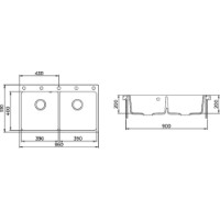 Chiuvetă de bucătărie Aquasanita Helika Magna SQM200 Graphite imaginea #2 — magazin online Desire.md