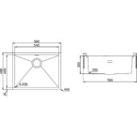 Chiuvetă de bucătărie Aquasanita Helika Nova100L Steel imaginea #2 — magazin online Desire.md