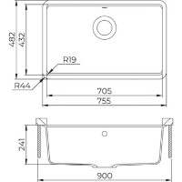 Chiuvetă de bucătărie Aquasanita Helika SQA105W Argent imaginea #2 — magazin online Desire.md